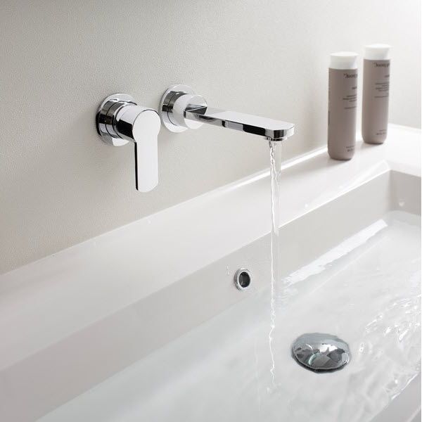 Crosswater Wisp 2 Hole Chrome Wall Mounted Basin Mixer