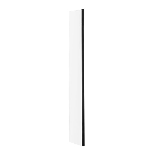 Fairford Matt Black 215mm Wetroom Return Screen - 1850mm High